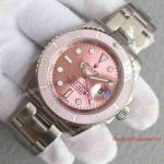 Replica Pink Rolex Submariner Watch Pink Dial & Ceramic Bezel For Men